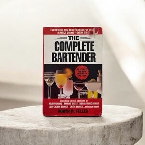 The Complete Bartender Robyn M Feller 1990 Hardcover Book VTG Cocktail Recipes